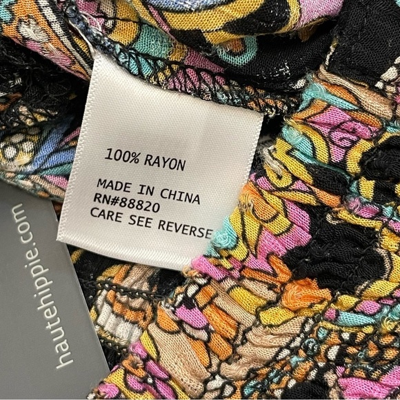 Haute Hippie Black & Blue Bright Floral Print Button Front High Low Maxi Skirt - Picture 6 of 11